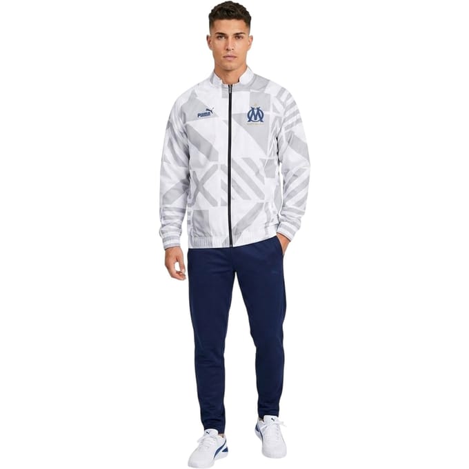 Puma Heren Prematch-jas van Olympique de Marseille FC (Wit)