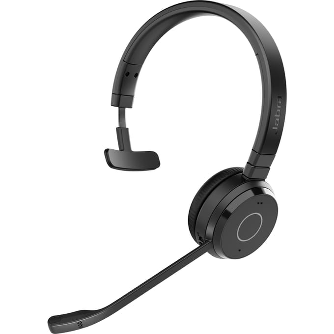 Jabra Evolve 65 TE - Headset Bedraad & draadloos - Bluetooth - USB-A- via Bluetooth-adapter - ruisonderdrukking - UC-gecertificeerd - zwart