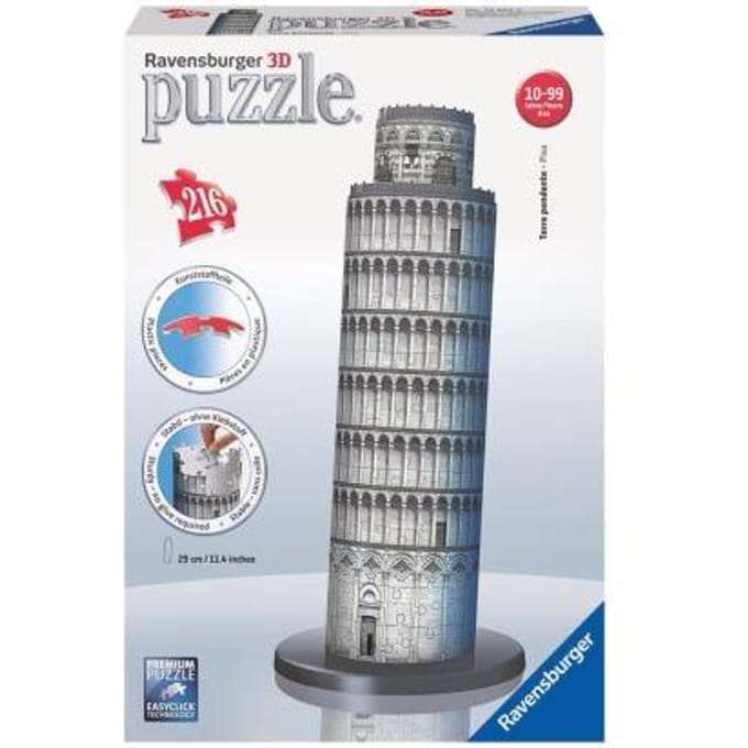 Ravensburger Toren van Pisa- 3D puzzel gebouw - 216 stukjes