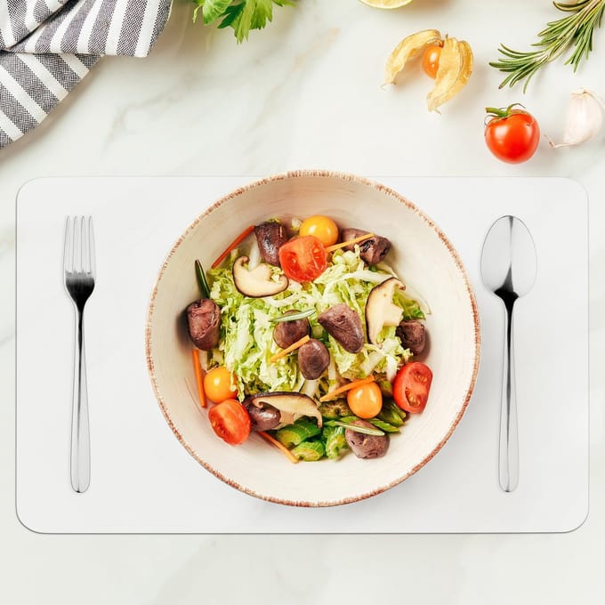 Ibenzoa® Set van 8 afwasbare kunststof placemats voor keuken en eetkamer
