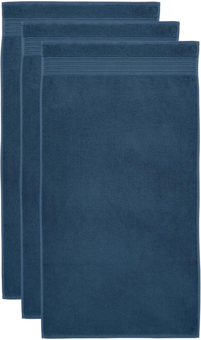 Beddinghouse Sheer set van 3 Douchehanddoeken - 60x110 cm - Donker Blauw