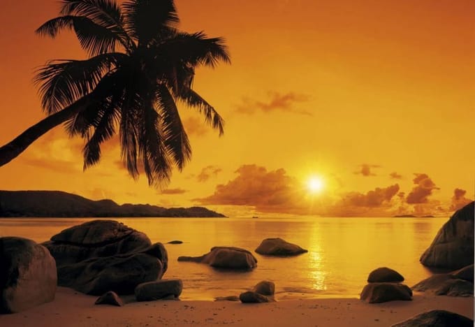 Fotobehang - Sunset 368x254cm - Papierbehang