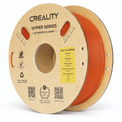 Creality Hyper PLA bruin 1 kg, hogesnelheid 30-600 mm/s, dimensionele nauwkeurigheid +/-0,02 mm, compatibel met de meeste FDM 3D-printers, 1 kg (2,2