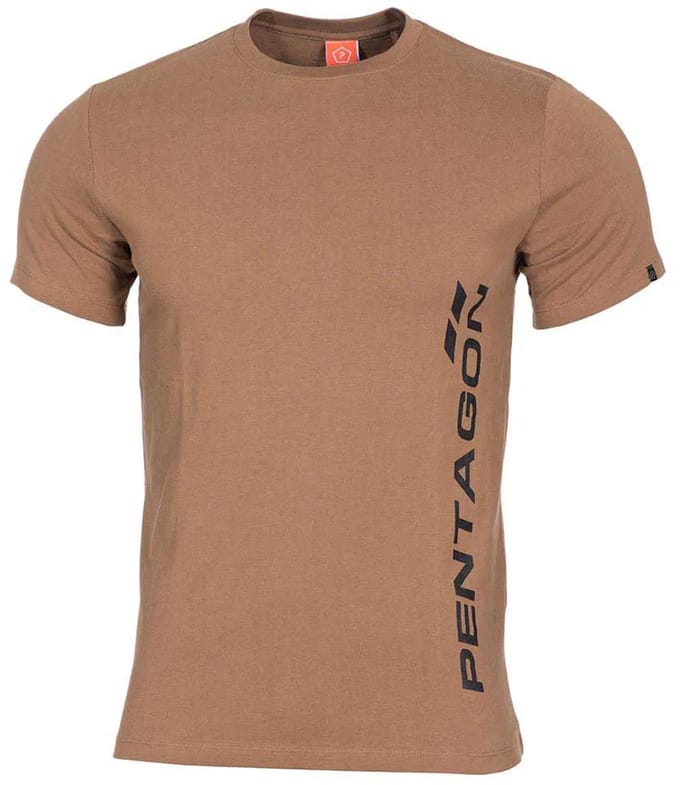 Pentagon Ageron Vertical T-shirt Met Korte Mouwen Bruin 2XL Man