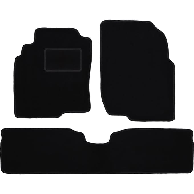 Zwarte veloursmatten voor: Nissan Almera Tino minivan (2000-2006)