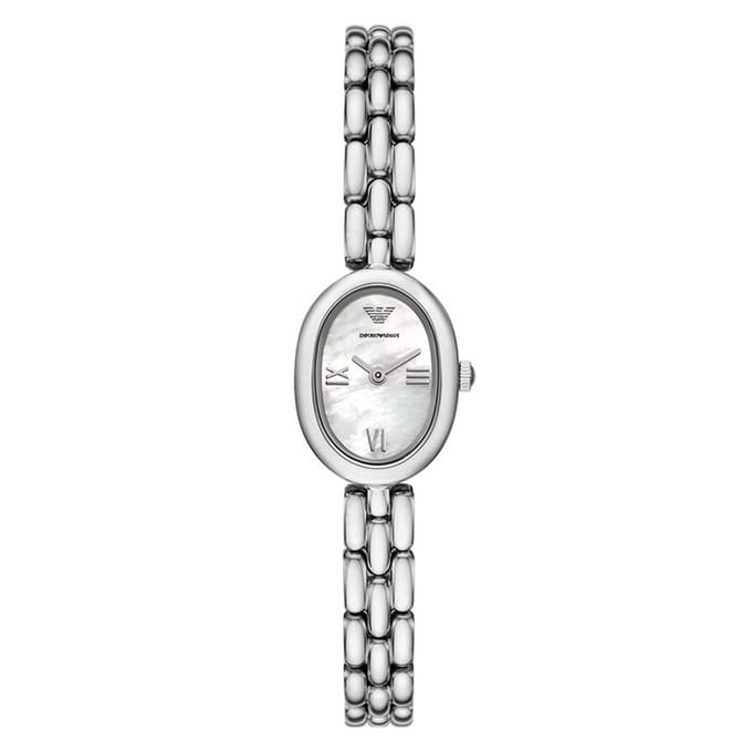 Emporio Armani Dames Horloge 24 mm - Zilverkleurig