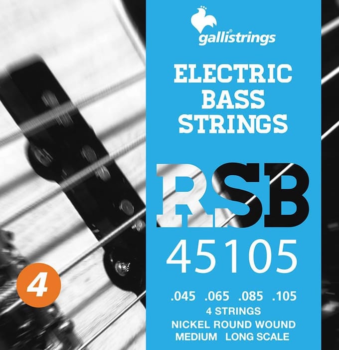 Galli RSB-45105 Bassnaren Set Nickel Roundwound Medium (045-105)