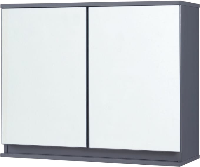 Spiegelkast Overath badkamerkast grijs 49,5x60x20 cm [en.casa]