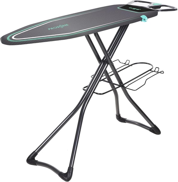 Ergonomische Strijkplank met Stoomstrijkijzerhouder - 122x38 cm