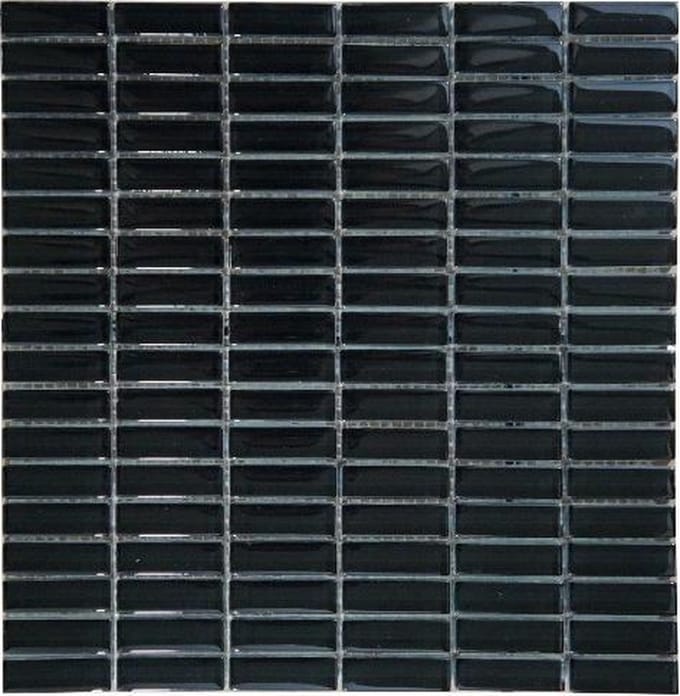Mozaiek tegel 30x30 zwart glas