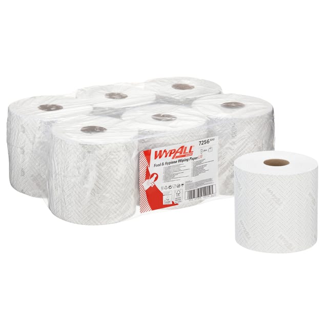 Poetspapier WypAll L10 GeneralClean 1-laags 800 vel wit 7256
