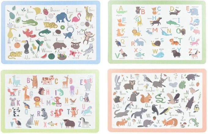 Placemat Dieren, 12st.