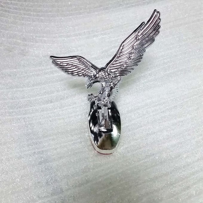 3D-embleem Auto-logo Voorkant Motorkap Ornament Autohoes Chrome Eagle-badge voor auto white