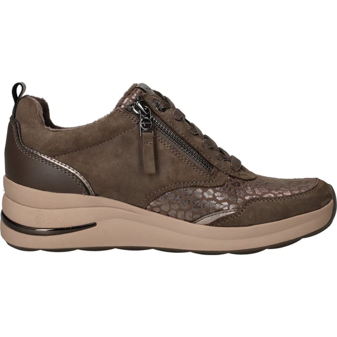 Tamaris Wide Fit - Veterschoenen Laag Taupe 41