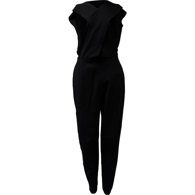 Stella McCartney jumpsuit met open rug in zwarte viscose