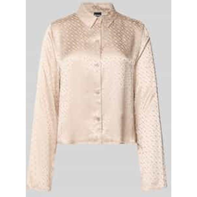 Relaxed fit pyjamatop van pure viscose, model 'B MONOGRAM'
