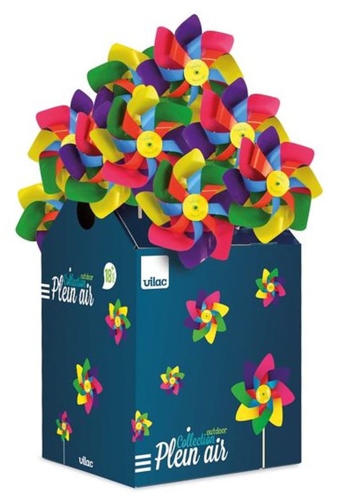 Vilac windmolens speelgoed kleurrijk karton multicolor 42 stuks.