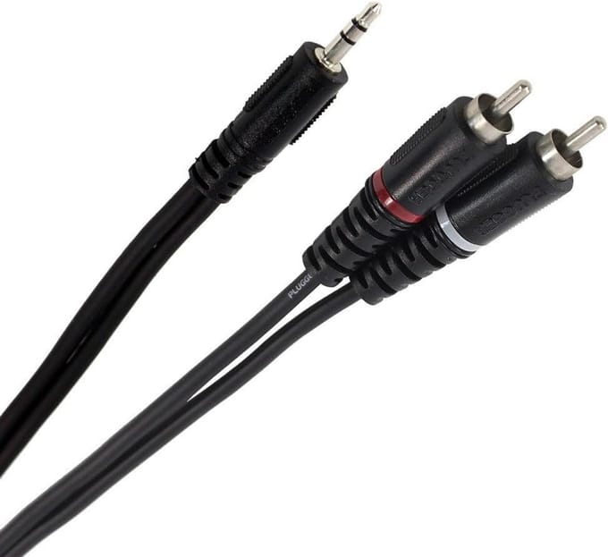 Stereo Y-Kabel Mini Jack naar RCA, 3 Meter Zwart