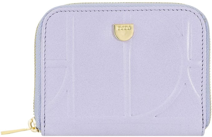 DuDu Up Portemonnee Leer 10 cm - Dames - Horizontaal - lilac-orange