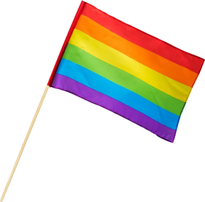 Boland - Polyester zwaaivlag Regenboog - Regenboog - Regenboog