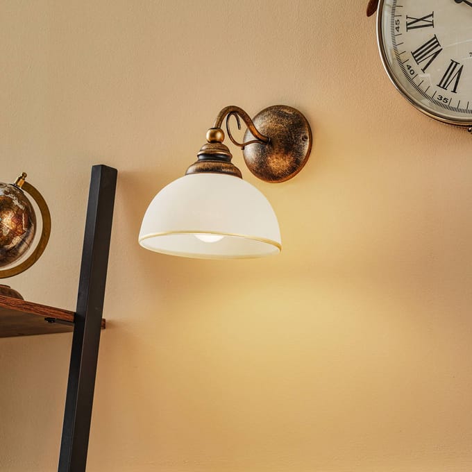 Jupiter Wandlamp Casale met glazen kap