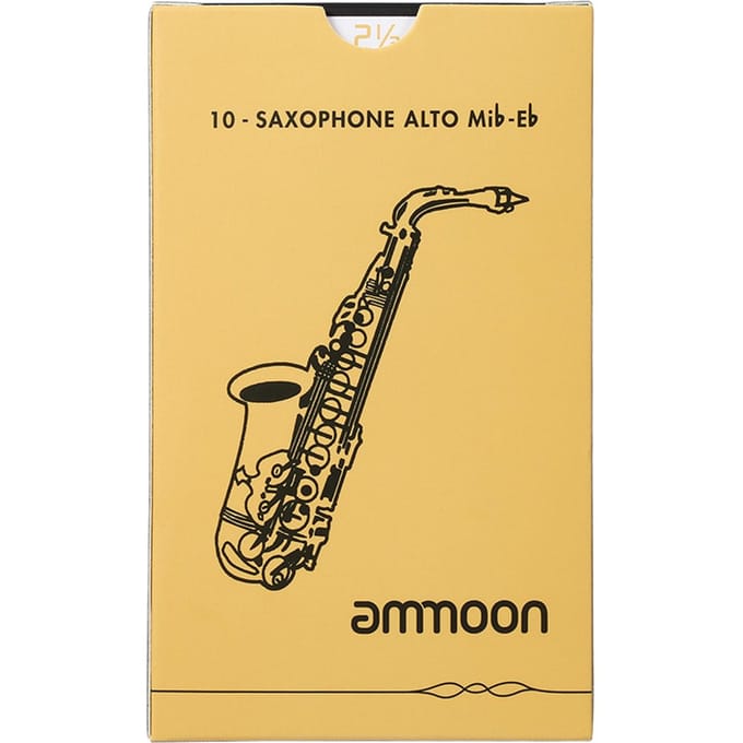 Anches traditionnelles pour Saxophone Alto Ammoon, 10 pièces/boîte Strength 1.5 beige