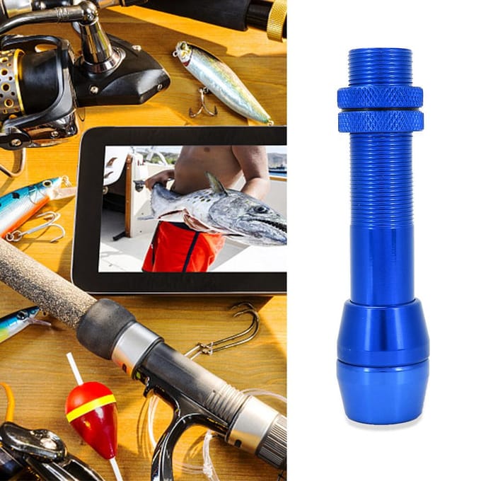 Ensemble Siège Moulinet Canne à Pêche Métal Robuste Pêcheur Remplacement Accessoire DIY Bleu blue