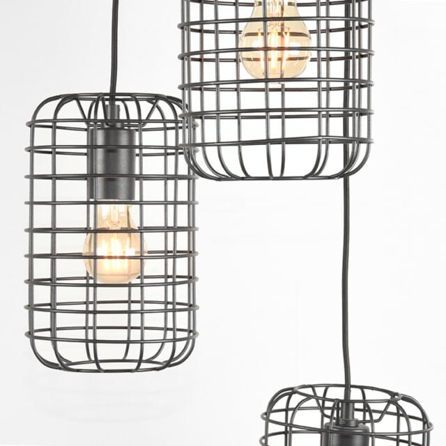 LABEL51 Solido Hanglamp - Zwart - Metaal - 3-Lichts
