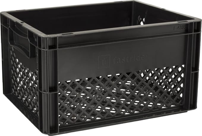 Fastrider Fietskrat Medium - Zwart - 22L