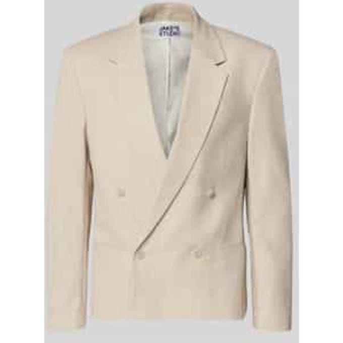 Slim fit colbert met linnen