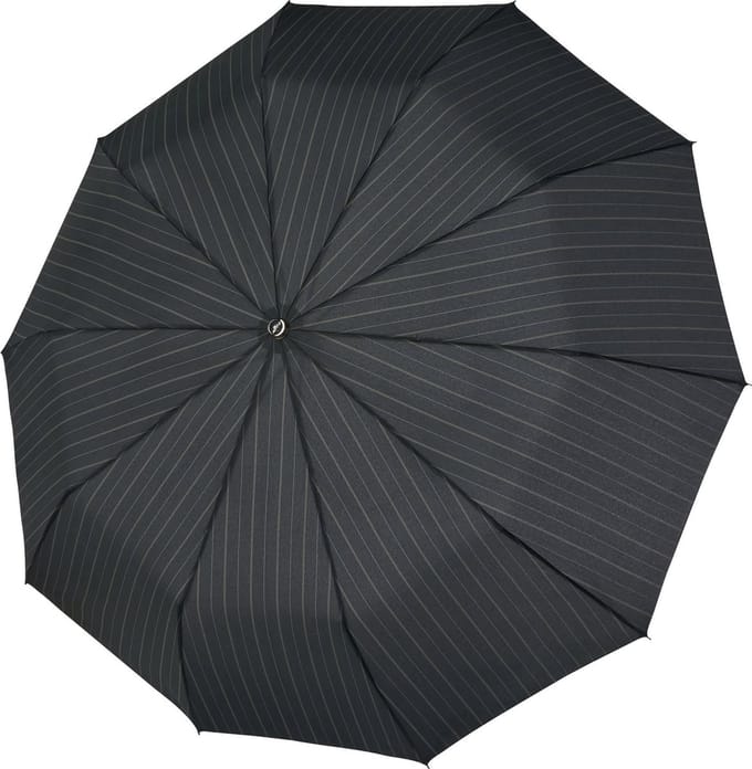 doppler Paraplu Fiber Gents Printed Magic Mini Strong Stripe Zwart