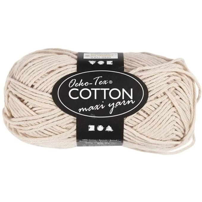 Creativ Company Cotton yarn Size 8/8 L: 80-85 M Sand color - 50gr.