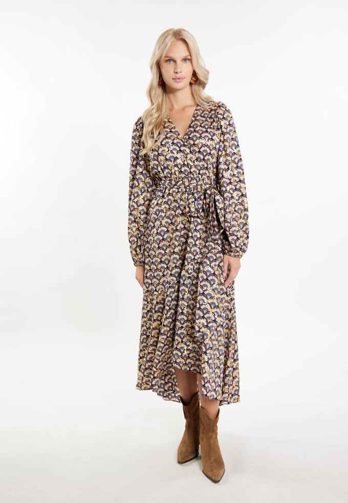IZIA Maxi-jurk met print Dames Navy Veelkleurig