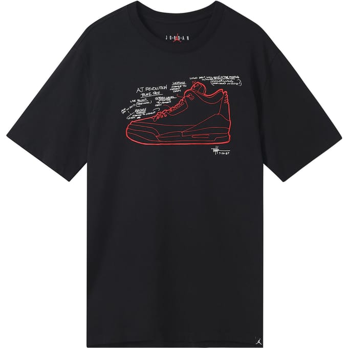 T-shirts Jordan Homme Noir Col Rond Coupe Droite Modérée S black