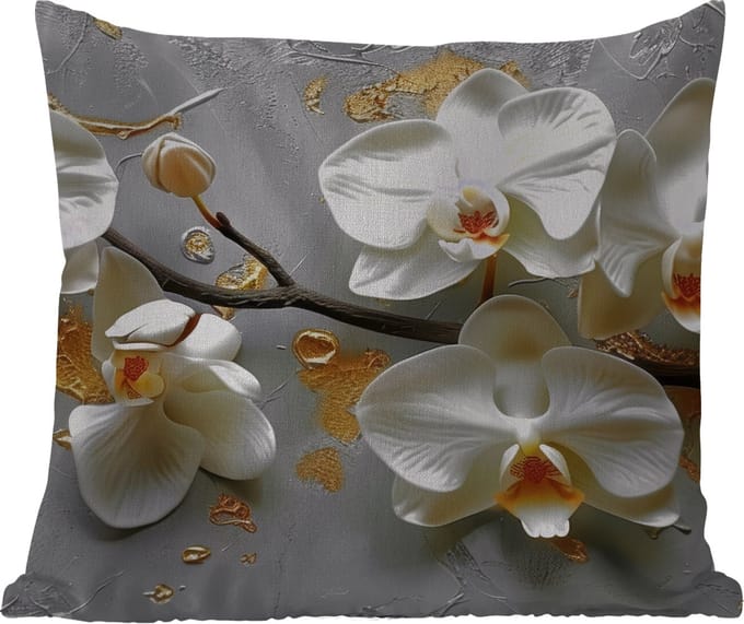 Tuinkussen - Bloemen - Orchidee - Abstract - Modern - 40x40 cm - Weerbestendig