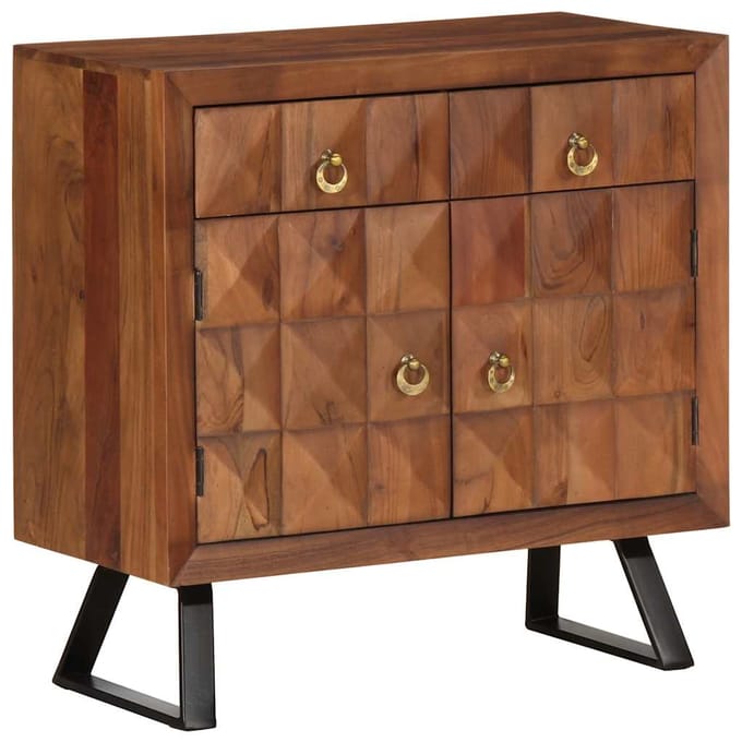 vidaXL - Ladekast - 70x35x70 - cm - massief - acaciahout - honingbruin