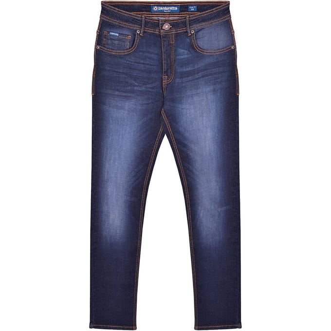 Lambretta Heren Stafford Slim Jeans (Donkerblauw)
