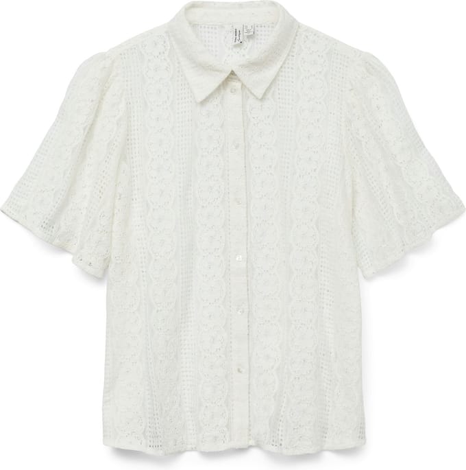 VERO MODA - VMDELSIE S/S LACE SHIRT WVN BTQ - Dames - Blouses