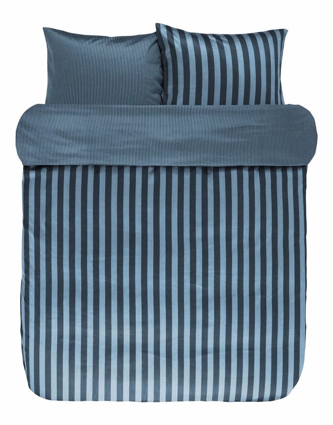 Marc O'Polo Dekbedovertrek Classic Stripe Deep Blue Lits-jumeaux 260