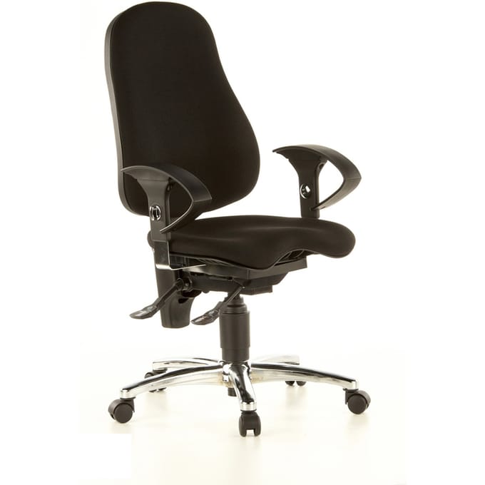 SITNESS 10 - Professionele bureaustoel Zwart Stof