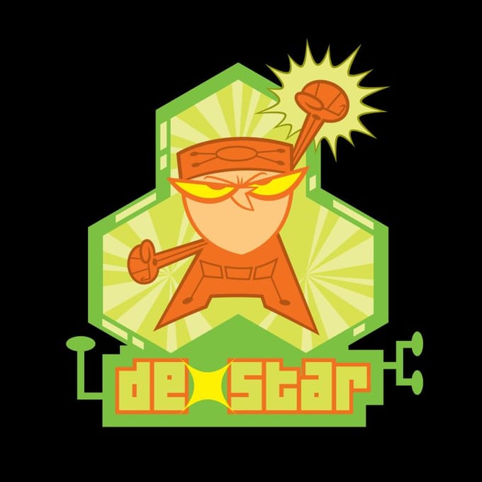 Dexters Lab DexStar Hero Men's T-Shirt - Black - S