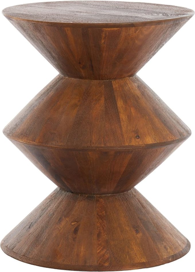 Light & Living Bijzettafel Larus - Hout - Ø40cm - Modern