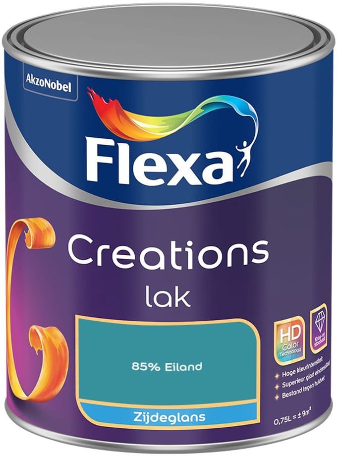 Flexa - Creations Lak Zijdeglans - 85% Eiland - Mengverf - 750 Ml