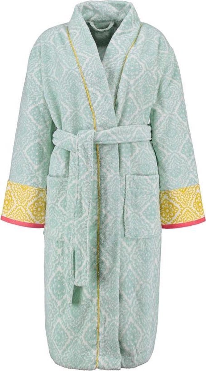 Pip Studio Jacquard Check - Badjas - M - Licht blauw
