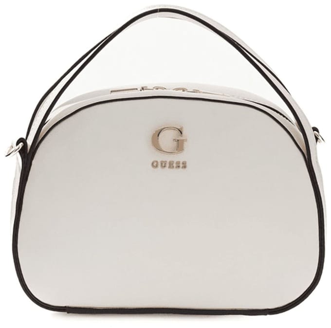 GUESS schoudertas handtas Coleen Top Zip Crossbody Cream White crème