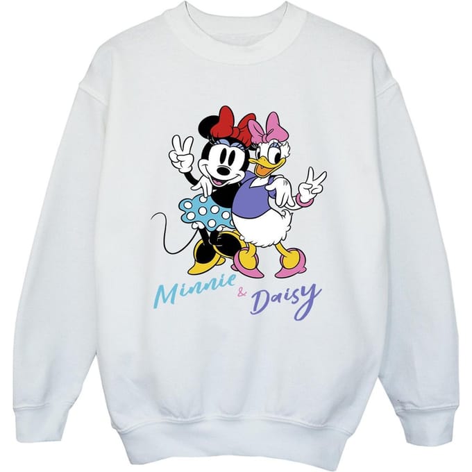 Disney Meisjes Minnie Mouse en Daisy Sweatshirt (Wit)