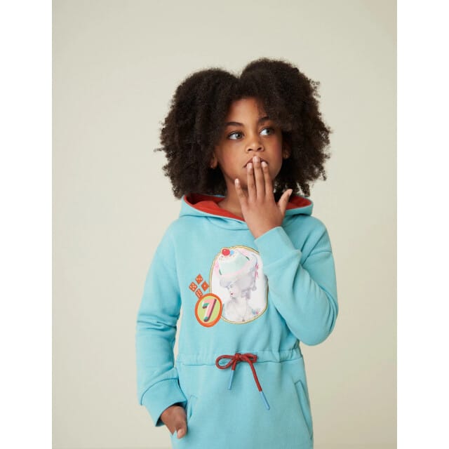 Oilily Dink sweat jurk- maat104/4yr Blauw