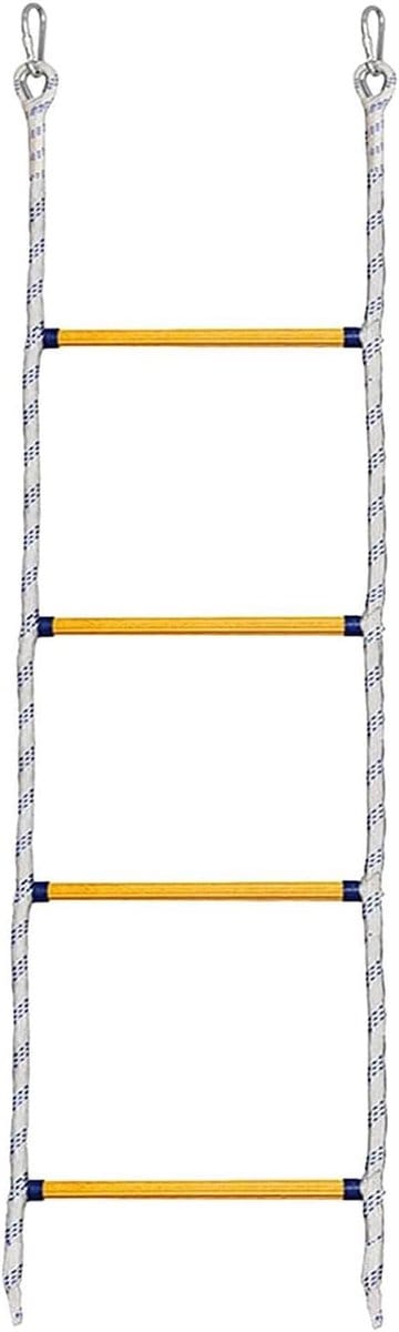 Draagbare bootladder - Opvouwbare touwlader - Veilig instappen - Roestvrij staal - Compact ontwerp - Meerkleurig