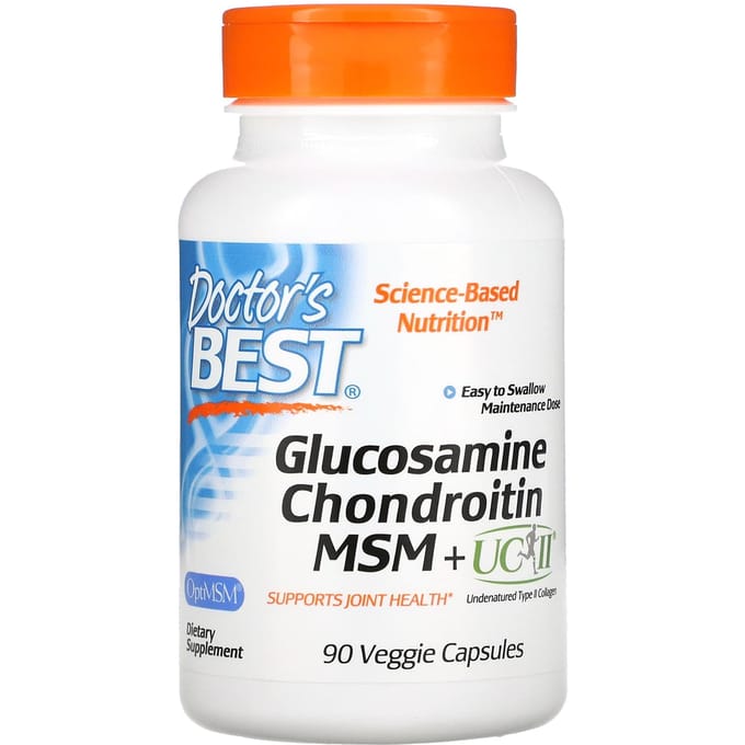 Doctor's Best, Glucosamine Chondroitine, MSM + UCII, 90 Plantaardige Capsules