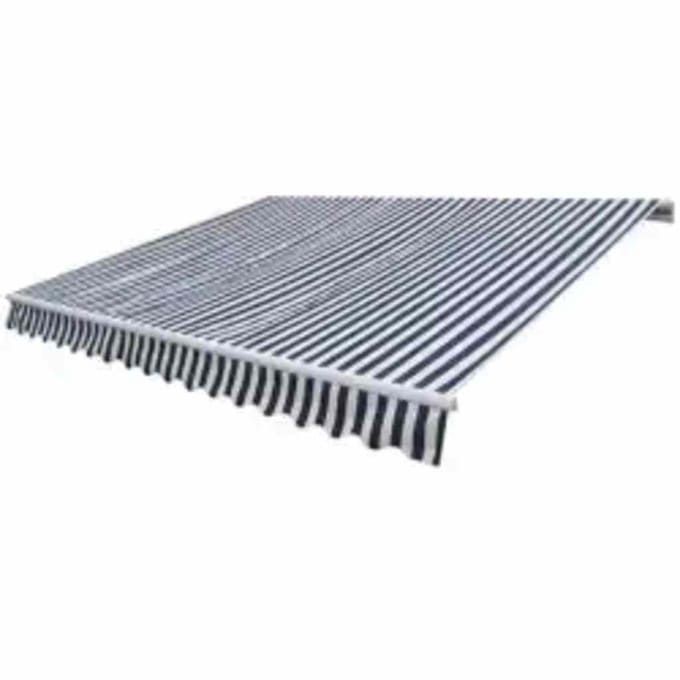 vidaXL - Luifel - gemotoriseerd - uitschuifbaar - 600 - cm - blauw/wit